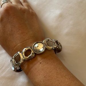 Sterling Silver Bracelet with Gems